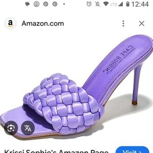 Cape Robbin Women's Purple Braided Slip On Heels Size 8